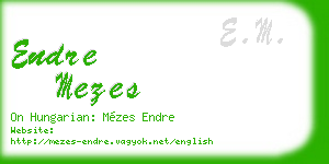 endre mezes business card